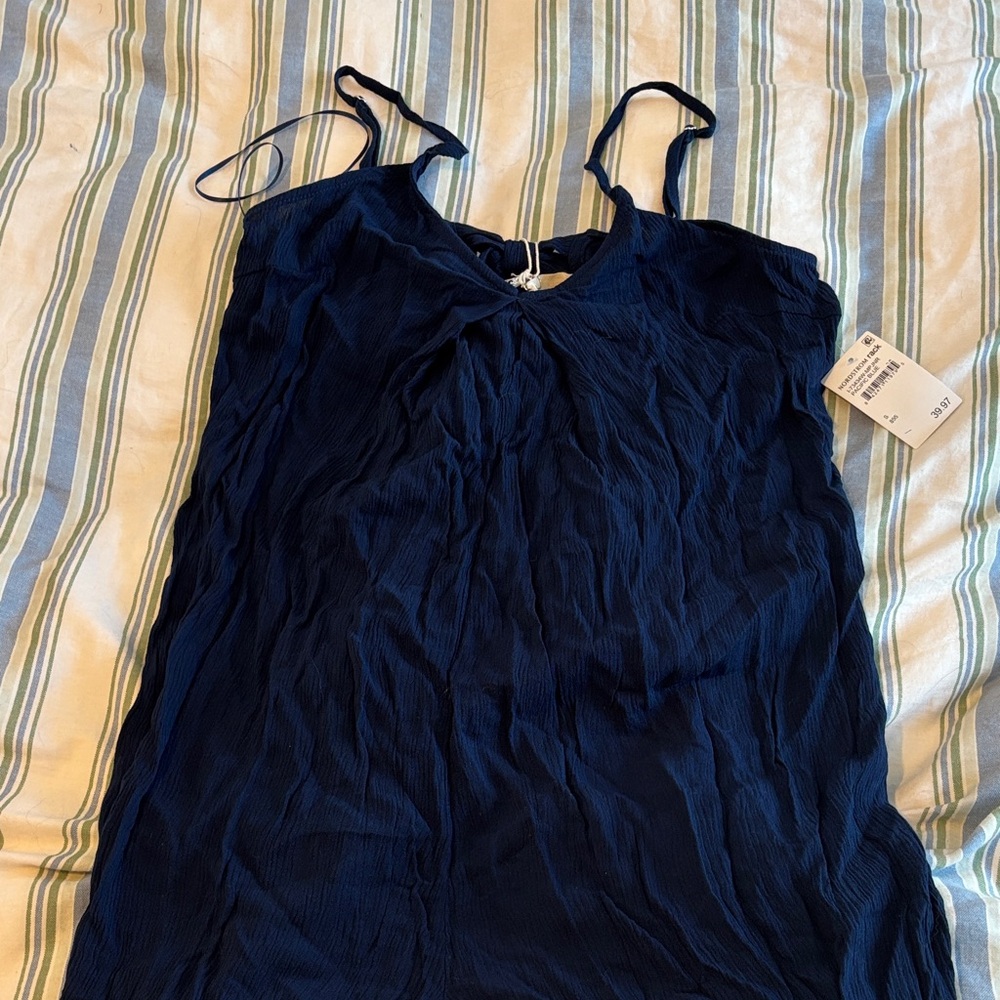 Navy Blue Sleeveless Romper